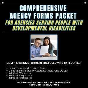 Developmental Disabilities Agency (Ohio DODD) Comprehensive Forms Packet