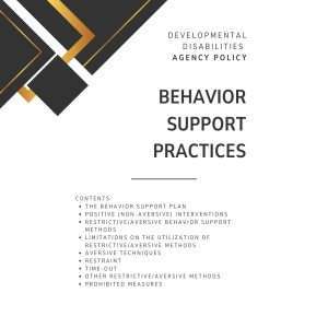 Behavior Support Stand Alone Policy