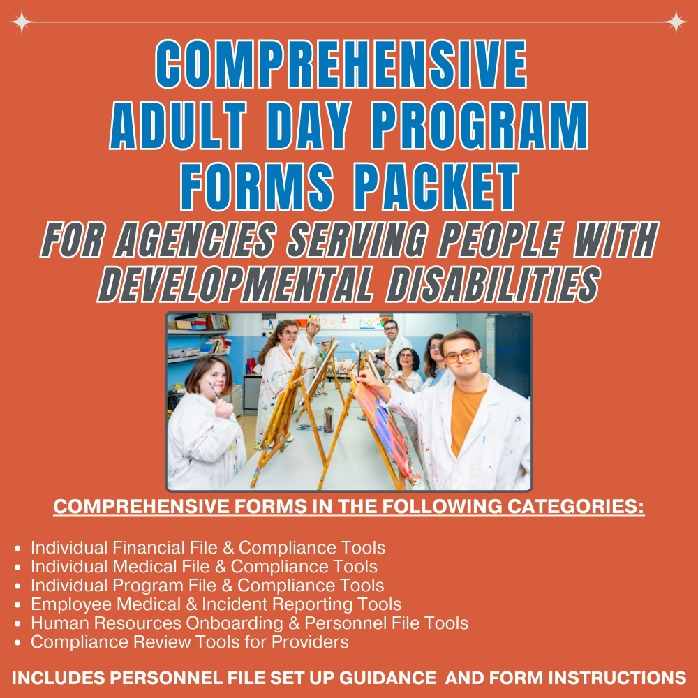 Adult Day Supports Comprehensive Agency Forms Packet